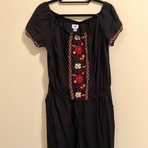 Old Navy Off the shoulder black romper